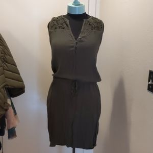 Drawstring summer dress with pockets